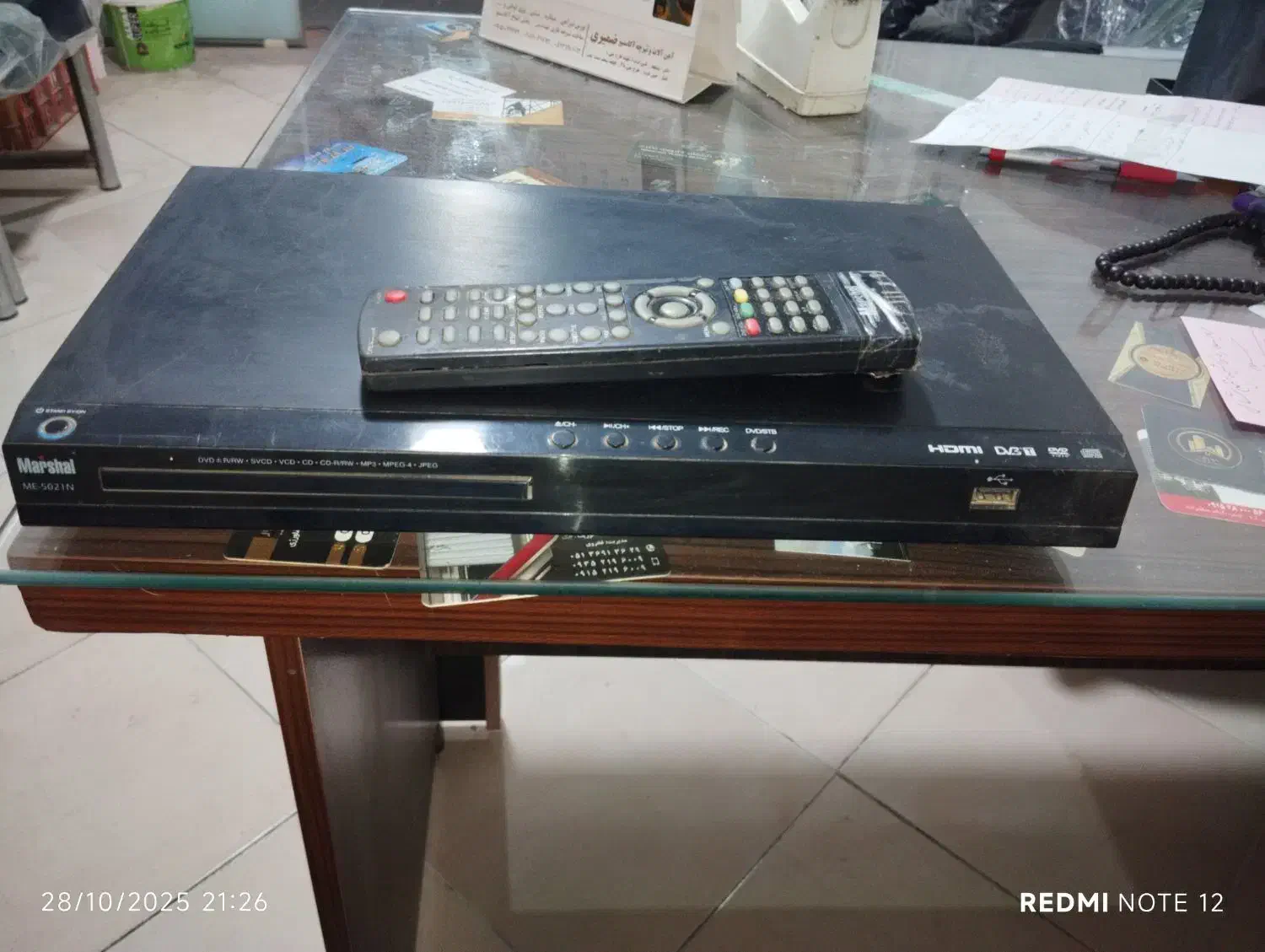 گیرنده دیجیتال مارشال فلش و سی دی خور و تلویزیون۲۱|تلویزیون و پروژکتور|مشهد, رده|دیوار