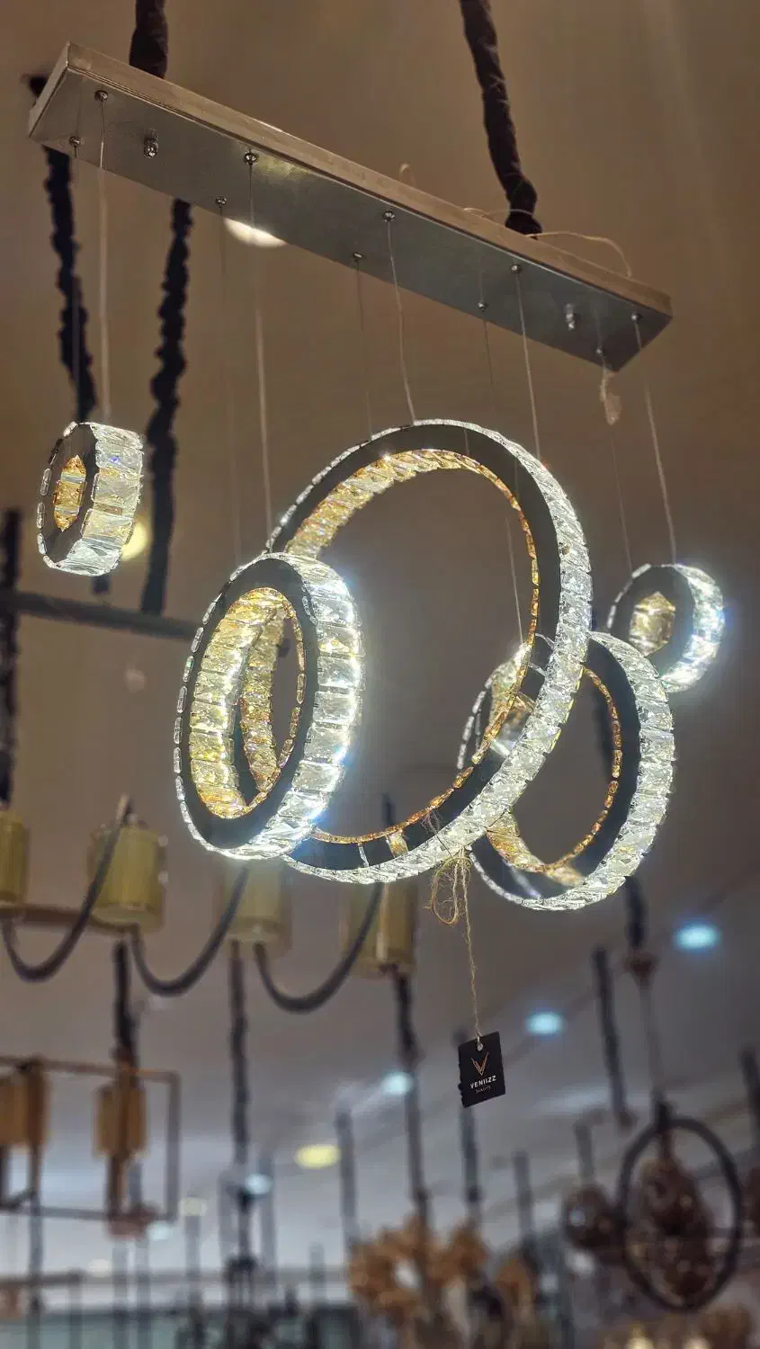 لوستر اس ام دی کریستال دار وارداتی لاینر|لوستر و چراغ آویز|مشهد, توس (بلوار توس)|دیوار