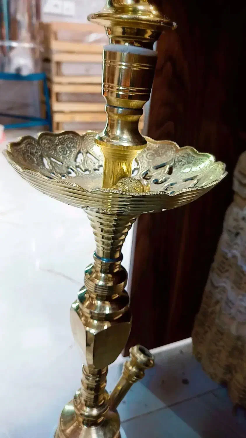 قلیان برنجی توپر سنگین|کلکسیون و سرگرمی|سراب, |دیوار