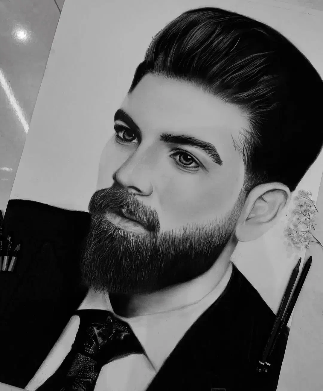 تخفیف ویژه چهره سیاه قلم|تابلو، نقاشی، عکس|خمینی‌شهر, |دیوار