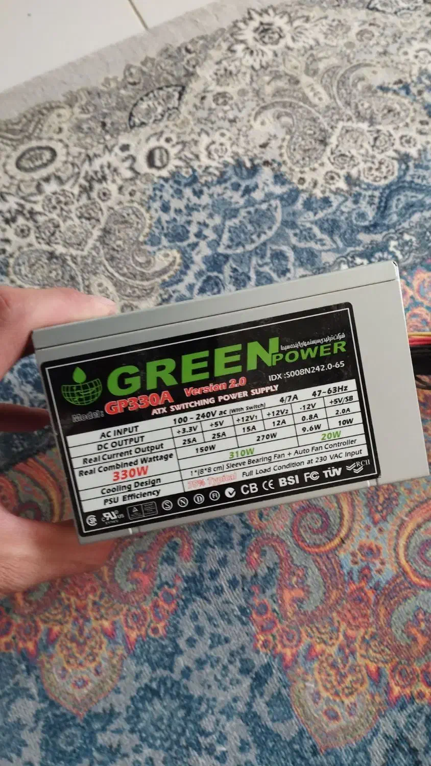 پاور گرین۳۳۰وات اصلی نو فروشی|قطعات و لوازم جانبی رایانه|تهران, الهیه|دیوار