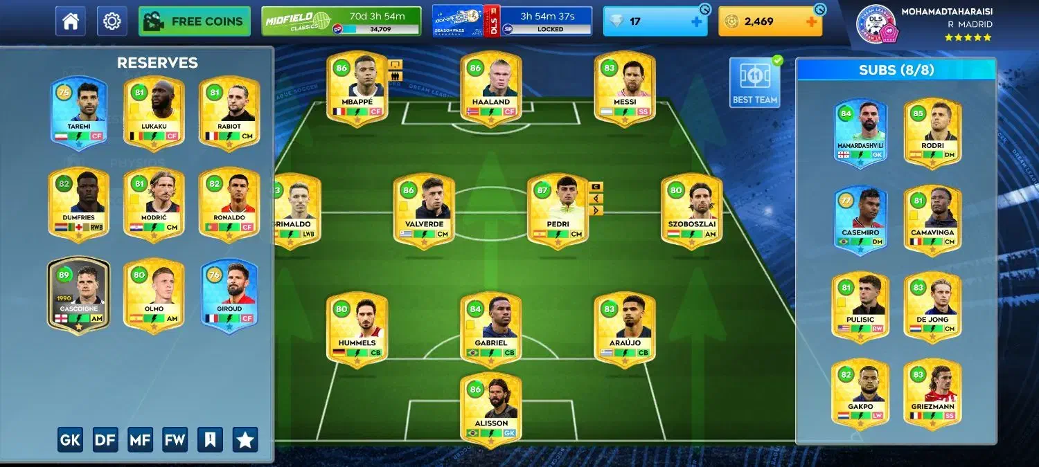 اکانت دریم لیگ 100|کنسول، بازی ویدئویی و آنلاین|تهران, حبیب الله|دیوار