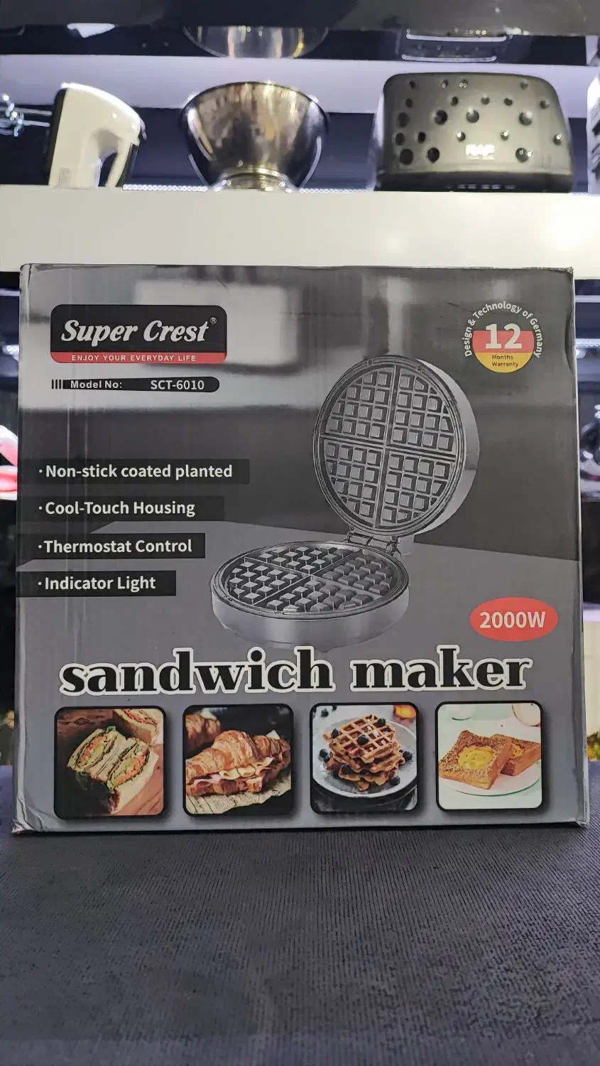 وافل ساز ساندویچ ساز سوپر کرست Super Crest|اجاق گاز و لوازم برقی پخت‌وپز|تبریز, |دیوار