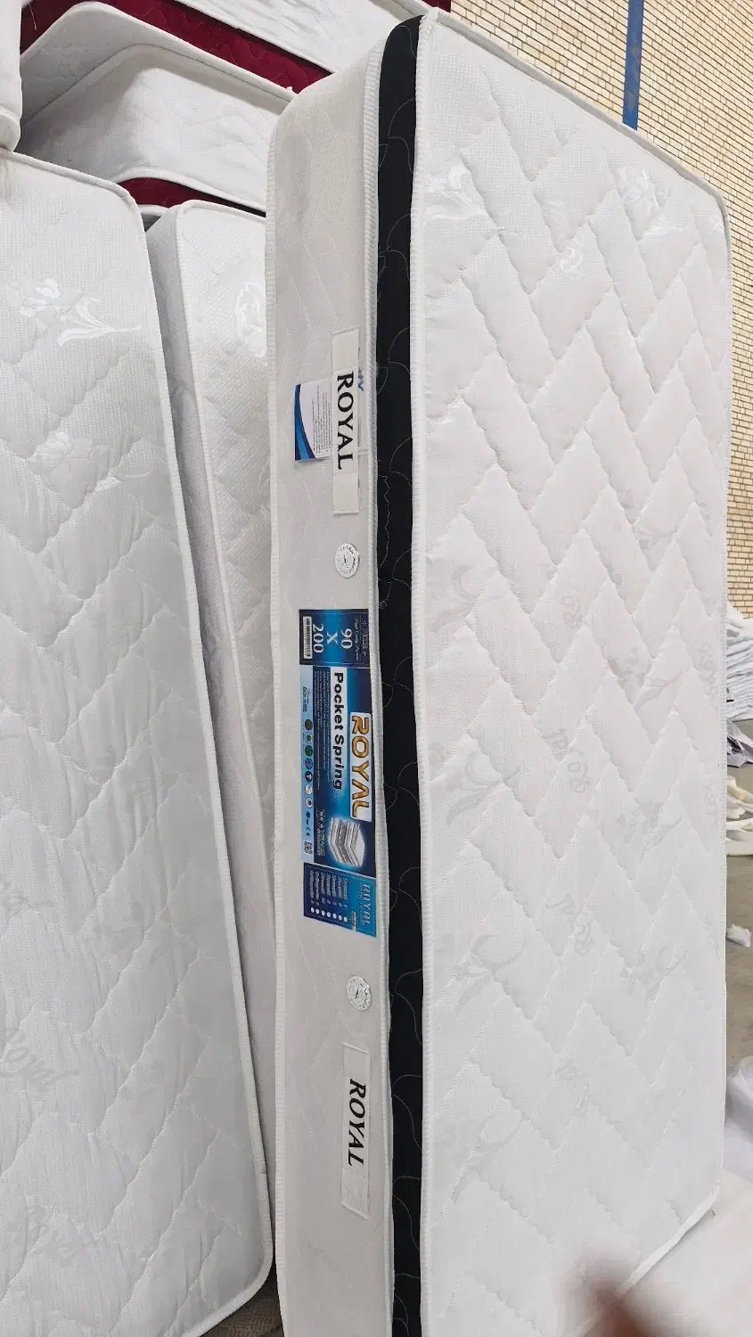 تشک طبی فنری سه نوار پد دو فصل رویال|تشک تختخواب|قرچک, مهدیه|دیوار