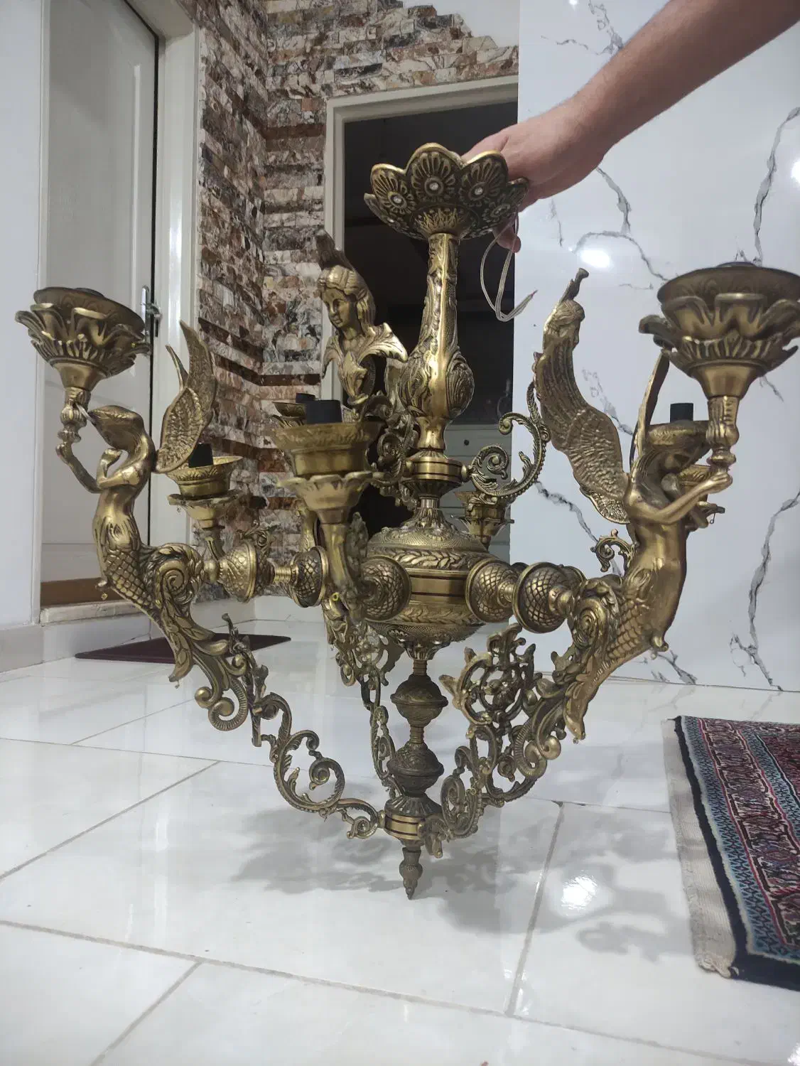 لوستر برنجی|لوستر و چراغ آویز|شهریار, شهرک شاهد|دیوار