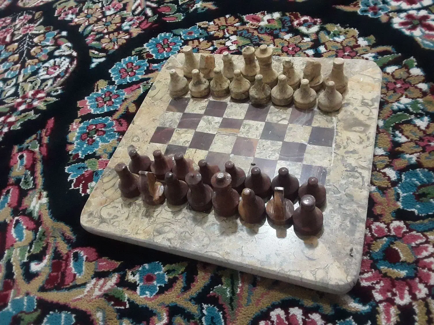 شطرنج سنگی عتیقه|کلکسیون اشیاء عتیقه|کرمان, |دیوار