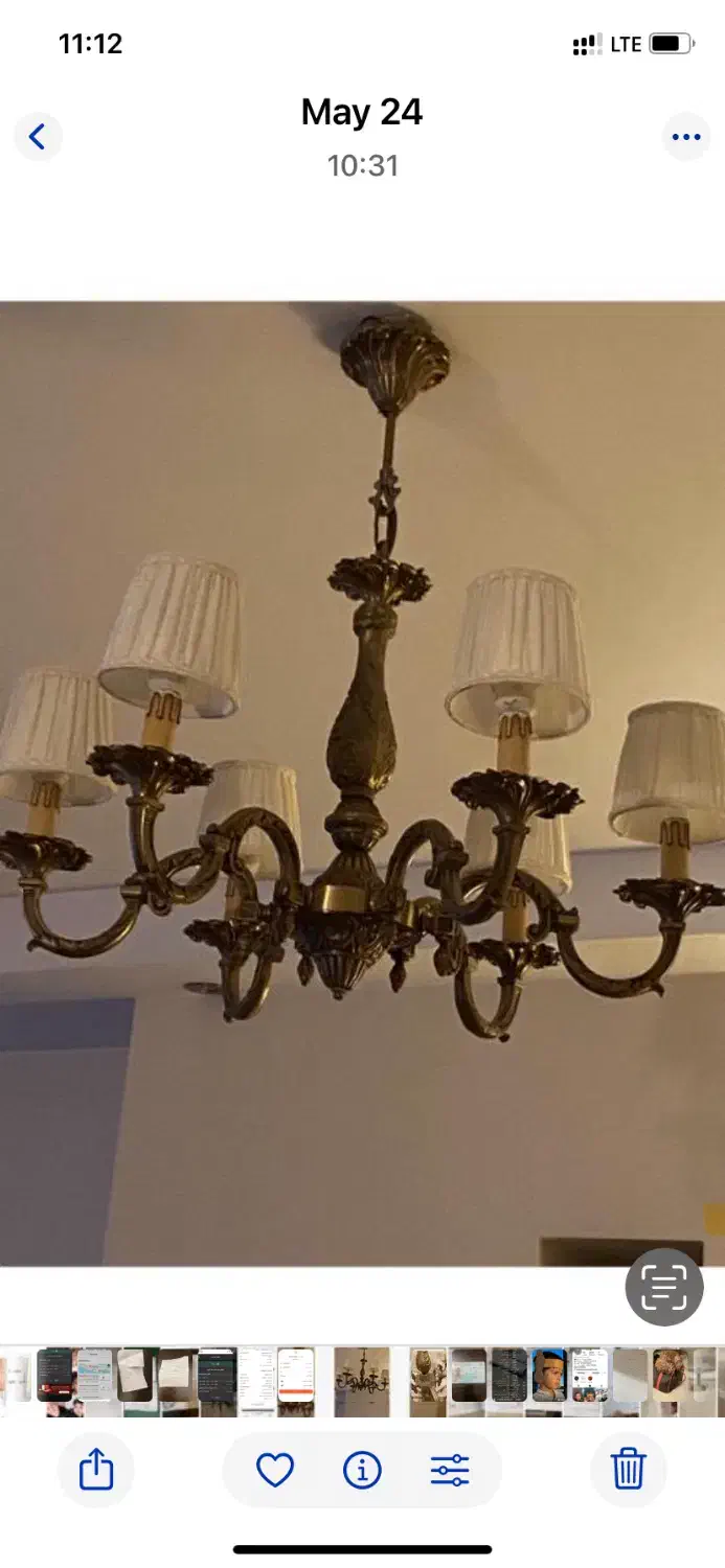 لوستر ۱۸ شاخه اینالیایی|لوستر و چراغ آویز|تهران, پاسداران|دیوار