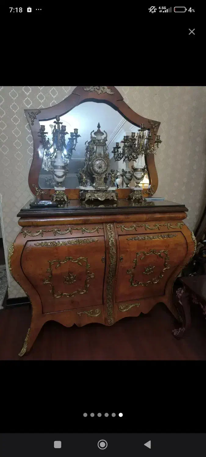 ساعت وشمعدان برنج و سنگ مرمرسفارشی مناسب جهاز|کلکسیون اشیاء عتیقه|تهران, کرمان|دیوار