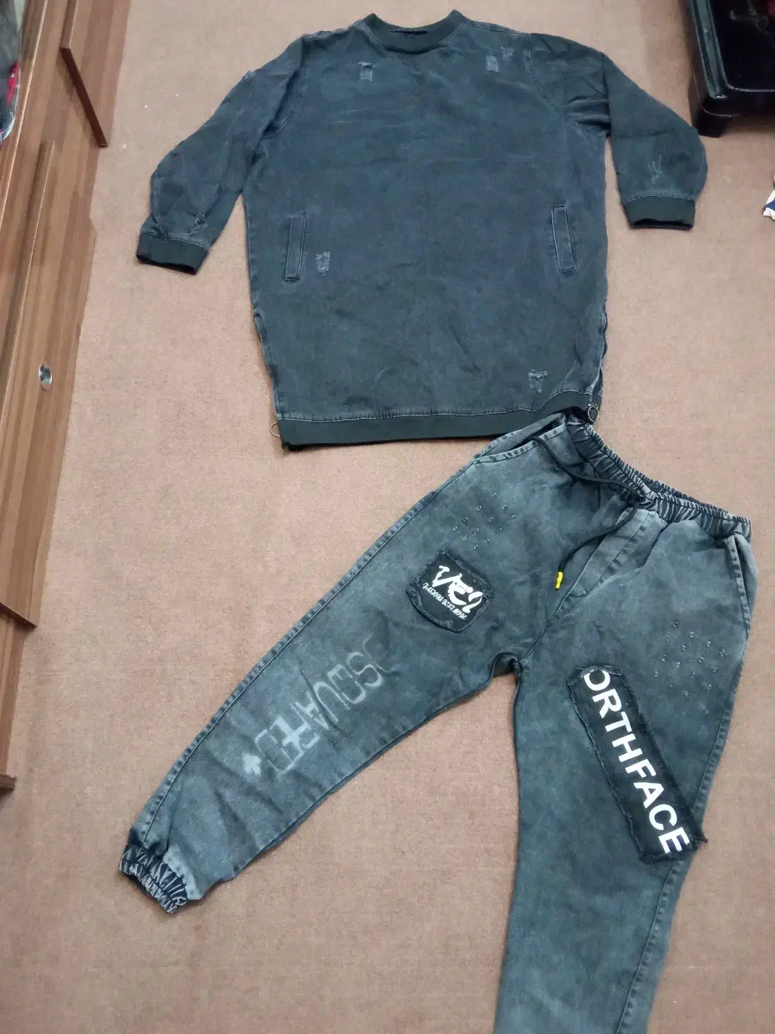 کاپشن سرهمی و مانتو شلوار کتان هر عکس 200|لباس|گرگان, |دیوار