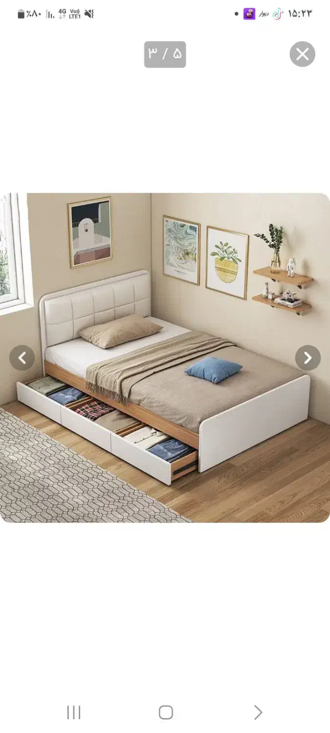 تخت خواب ۱نفره (کلبه)|تخت و سرویس خواب|اصفهان, رهنان|دیوار