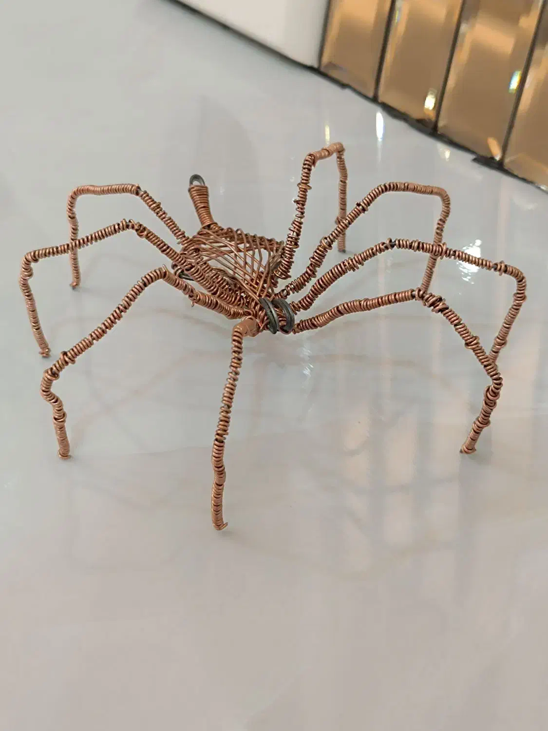 مجسمه سیمی عنکبوت|مجسمه، تندیس، ماکت|محمدشهر, ولدآباد|دیوار