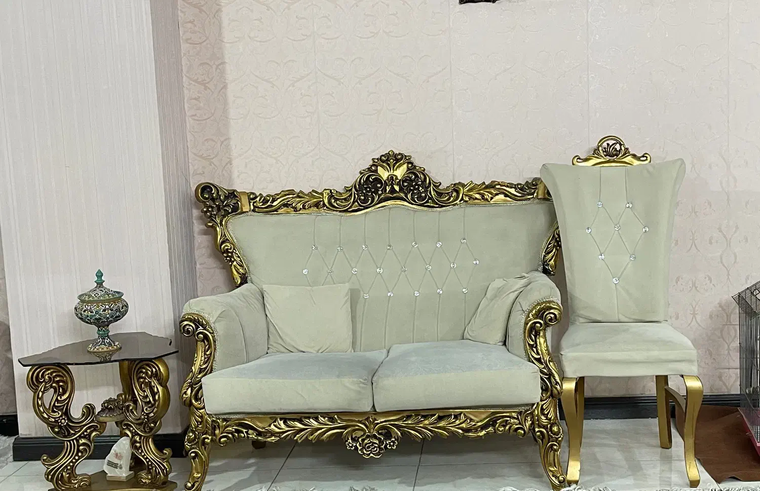 مبل ۸ نفره با دو صندلی میزبان فوریی|مبلمان خانگی و میز عسلی|کهریزک, |دیوار