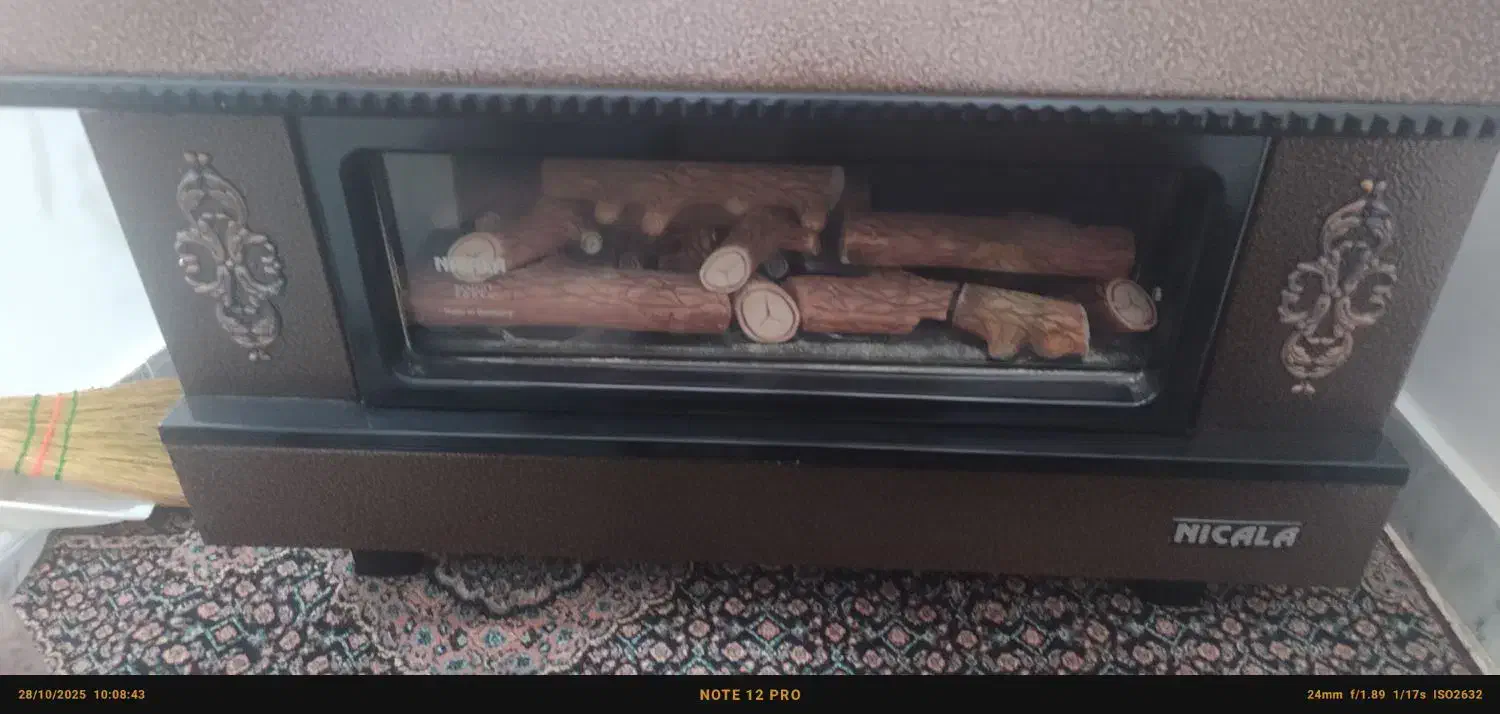 بخاری شومینه ای در حد اکبند|بخاری، هیتر، شومینه|اردبیل, |دیوار