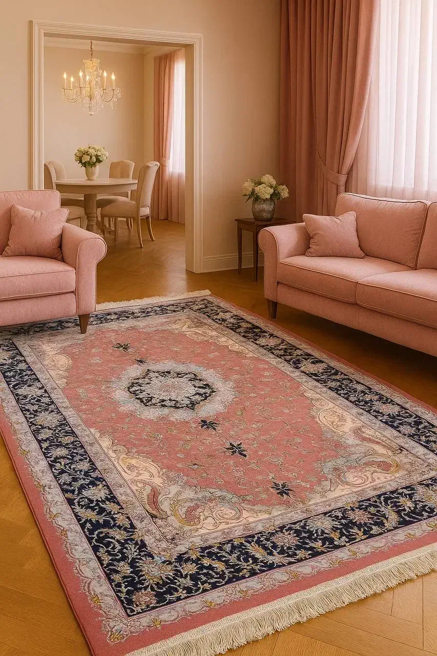 فرش دستباف (بساک )جفت ۶ متری طرح تبریز|فرش|مشکین‌دشت, |دیوار