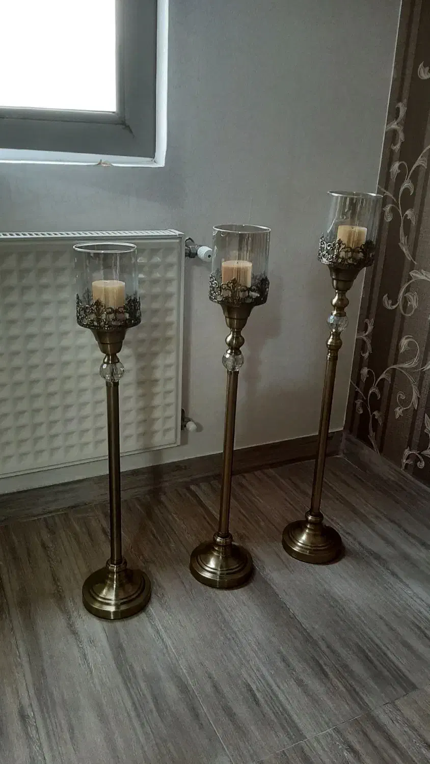 شمعدان کنار سالنی لوکس پیوتر اصل|چراغ خواب و آباژور|کرمانشاه, |دیوار