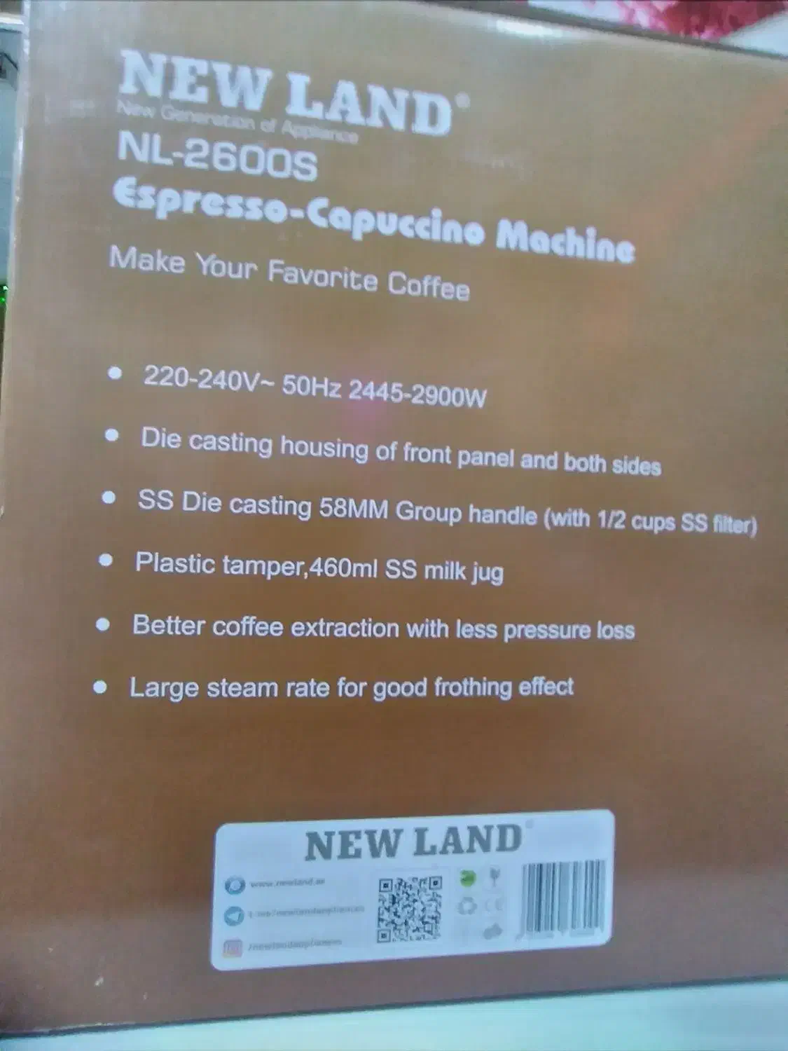 اسپرسو ساز نیمه صنعتی NEW LAND|سماور، چایساز، قهوهساز|قشم, |دیوار