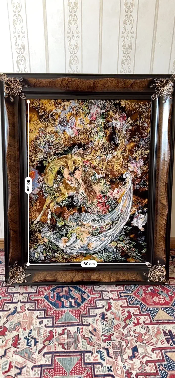 تابلو فرش دستبافت نیاز و نوازش استاد فرشچیان|تابلو فرش|تهران, سازمان برنامه جنوبی|دیوار