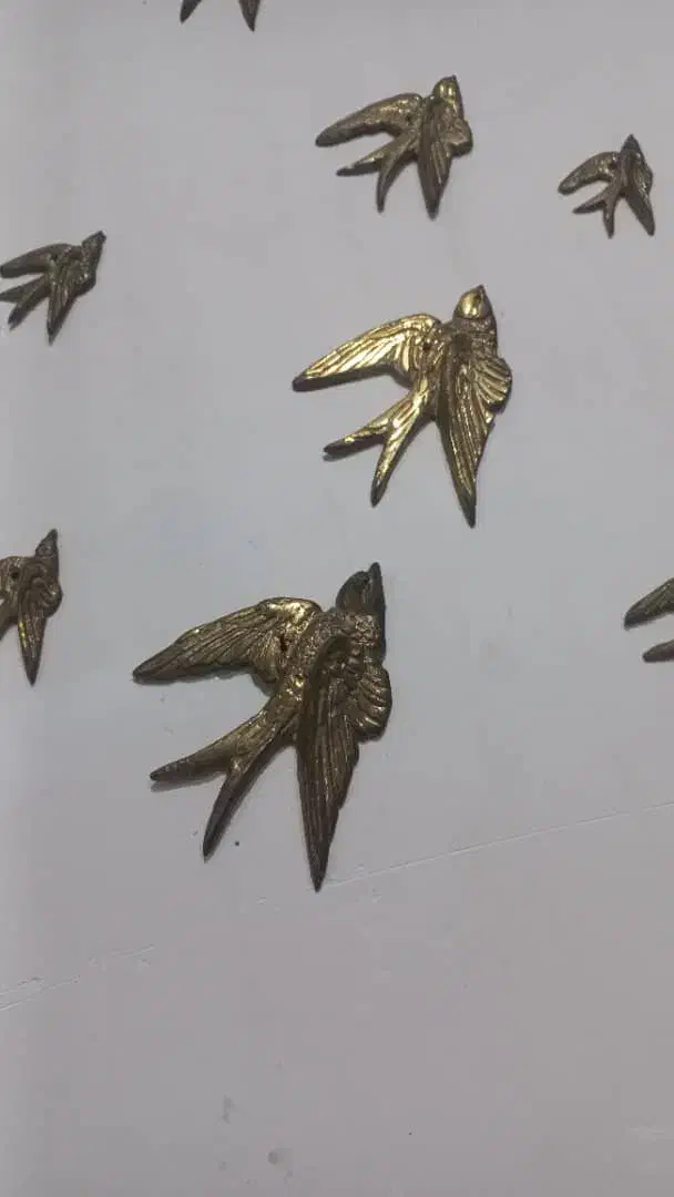 ۲۱ عدد پرستو دیوار کوب برنز|صنایع دستی و سایر لوازم تزئینی|قم, زند آباد|دیوار