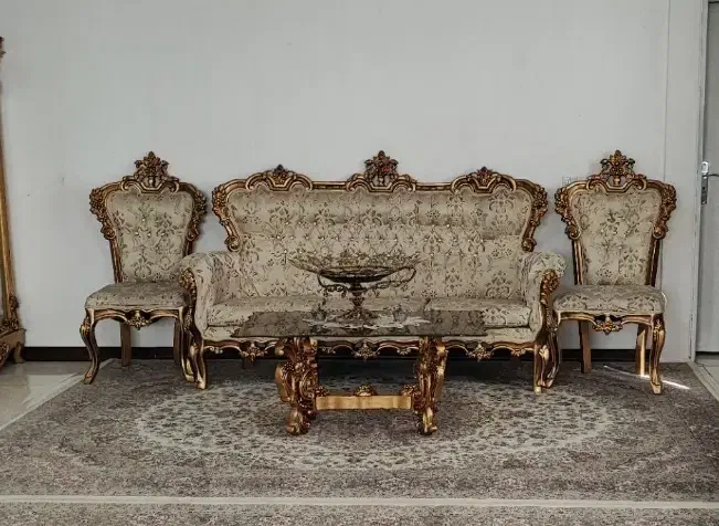 مبل سلطنتی9نفره*نو* فوری|مبلمان خانگی و میز عسلی|شاهدشهر, |دیوار