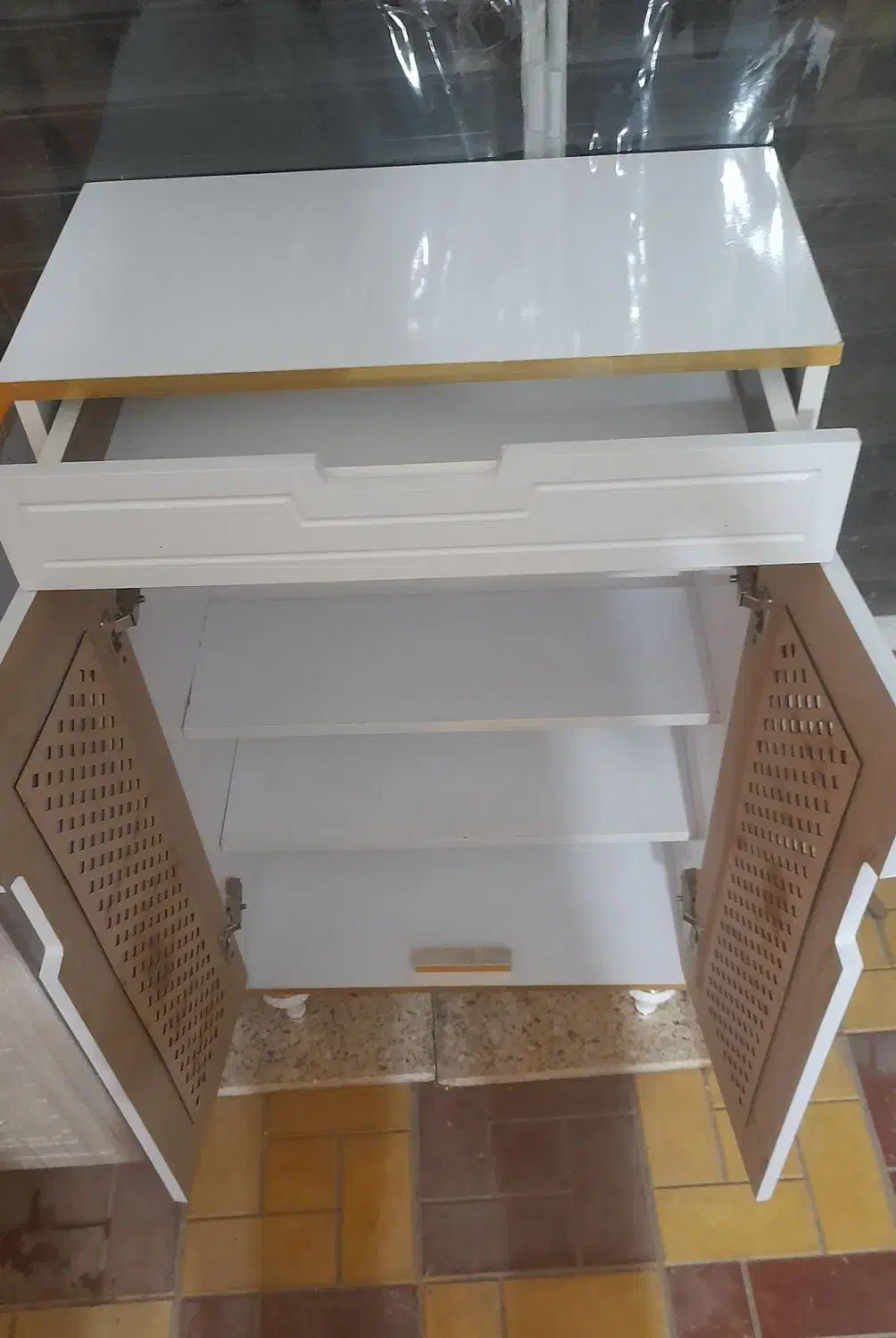 جا کفشی نو نو سه طبقه و یک کشو MDF|جاکفشی، کمد، دراور|دورود, |دیوار