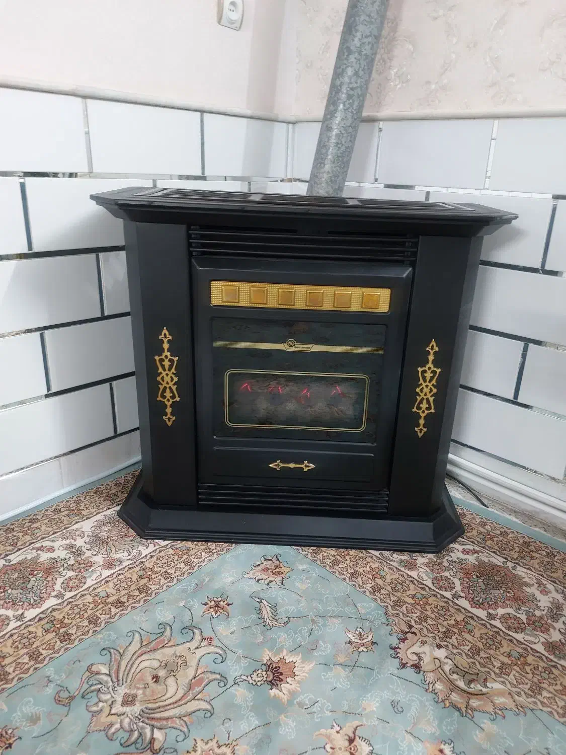 بخاری مدل شومینه|بخاری، هیتر، شومینه|ساوه, |دیوار