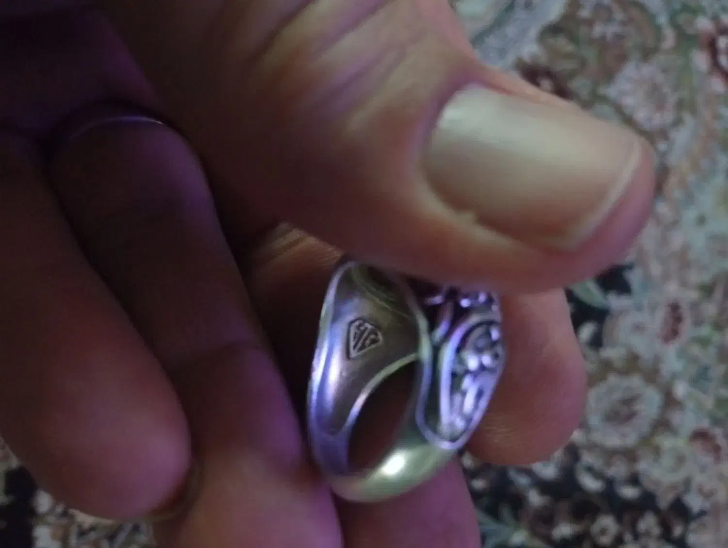 انگشتر نقره باباقوری طرح آهو|کلکسیون اشیاء عتیقه|تهران, نیروی هوایی (پیروزی)|دیوار