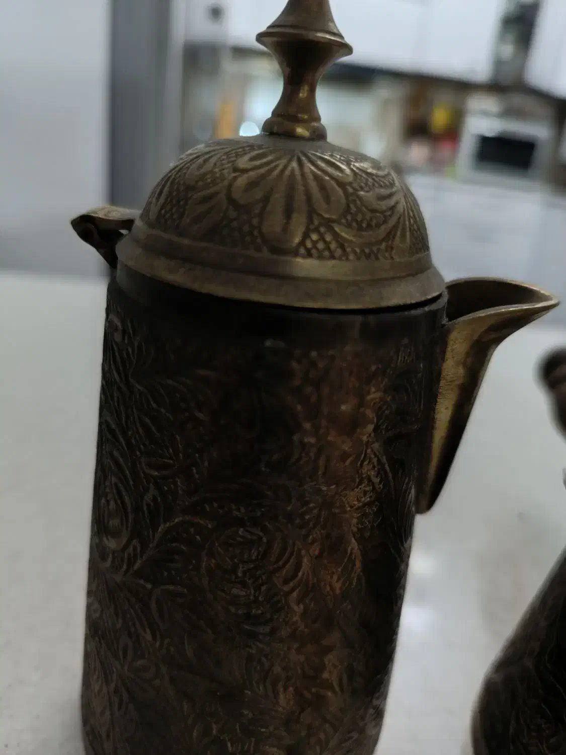 قهوه جوش برنجی دسته چوبی|سماور، چایساز، قهوهساز|تهران, اتابک|دیوار