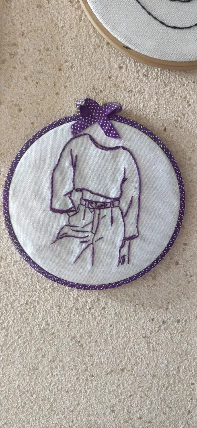 دیوارکوب سوزن دوزی مینیمال|تابلو، نقاشی، عکس|لاهیجان, شهید آوینی|دیوار