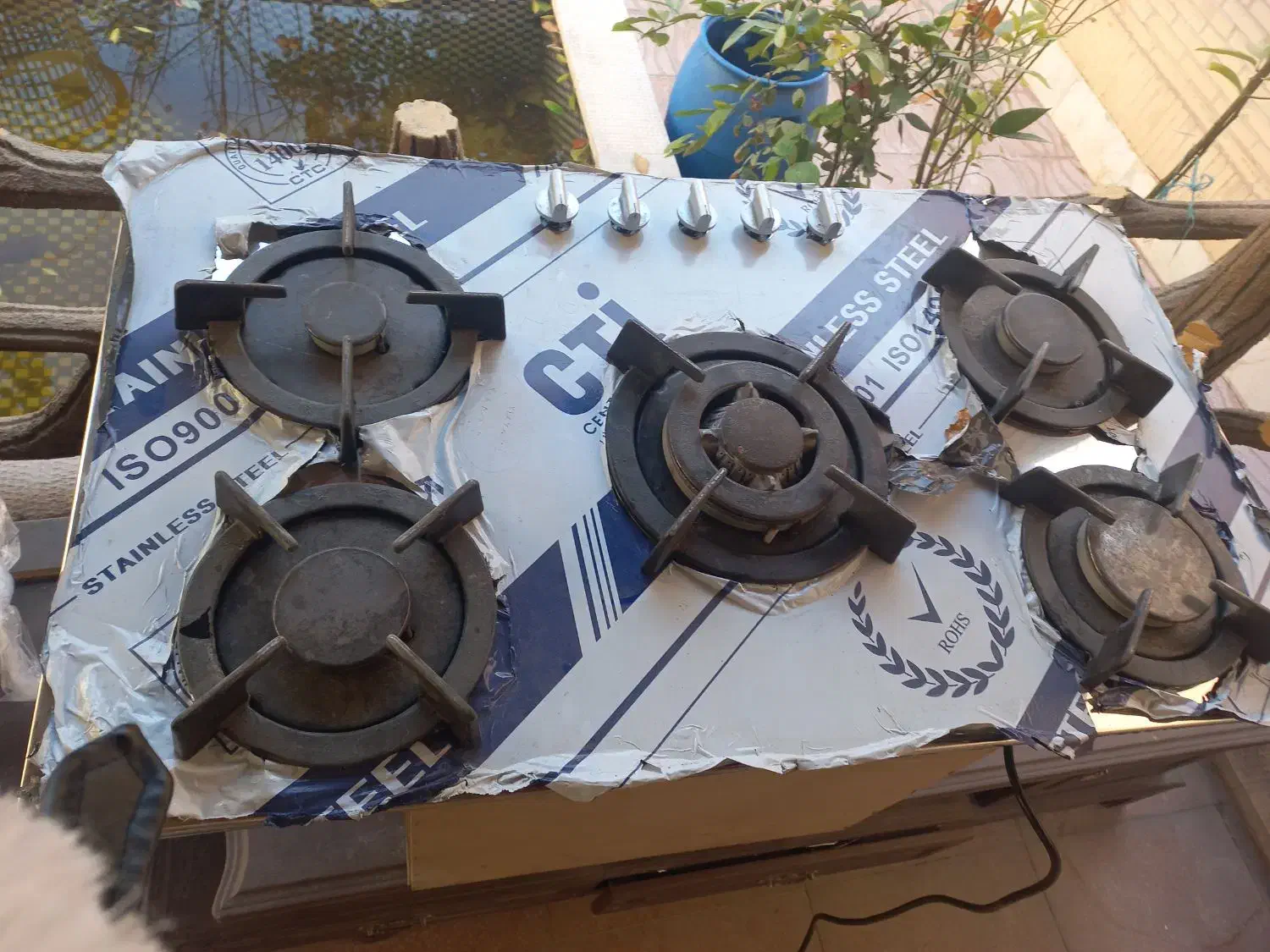 گاز روکابینتی صفحه استیل|اجاق گاز و لوازم برقی پختوپز|حمیدیا, |دیوار