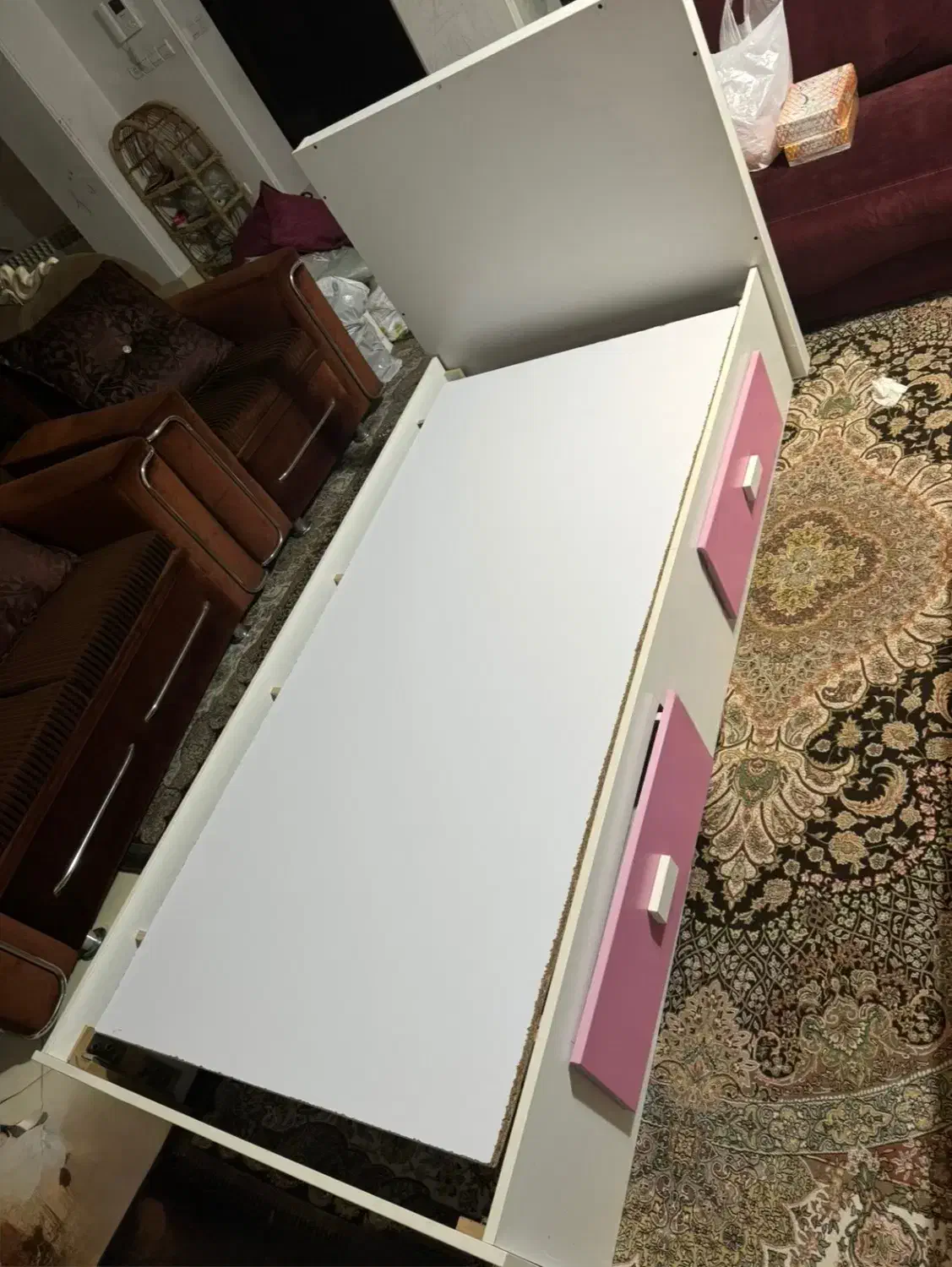 تخت یک نفره دخترانه|تخت و سرویس خواب|ساری, |دیوار