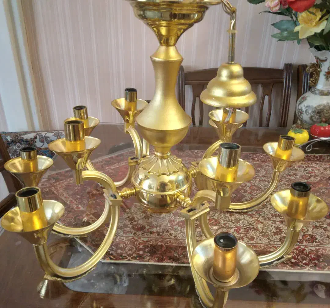 لوستر ۴ شاخه ۱۲ شعله|لوستر و چراغ آویز|تهران, تهرانپارس شرقی|دیوار