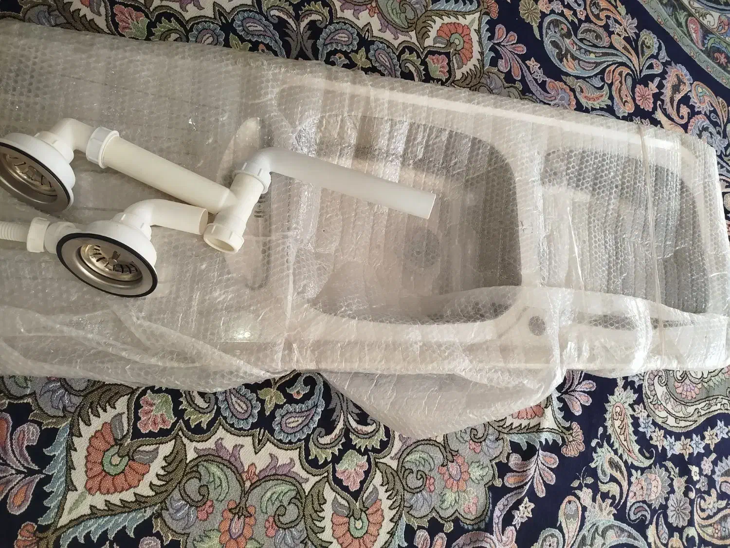 سینک ظرفشویی دوقلو استیل ضدزنگ مدل پارس|مصالح و تجهیزات ساختمان|ملایر, |دیوار