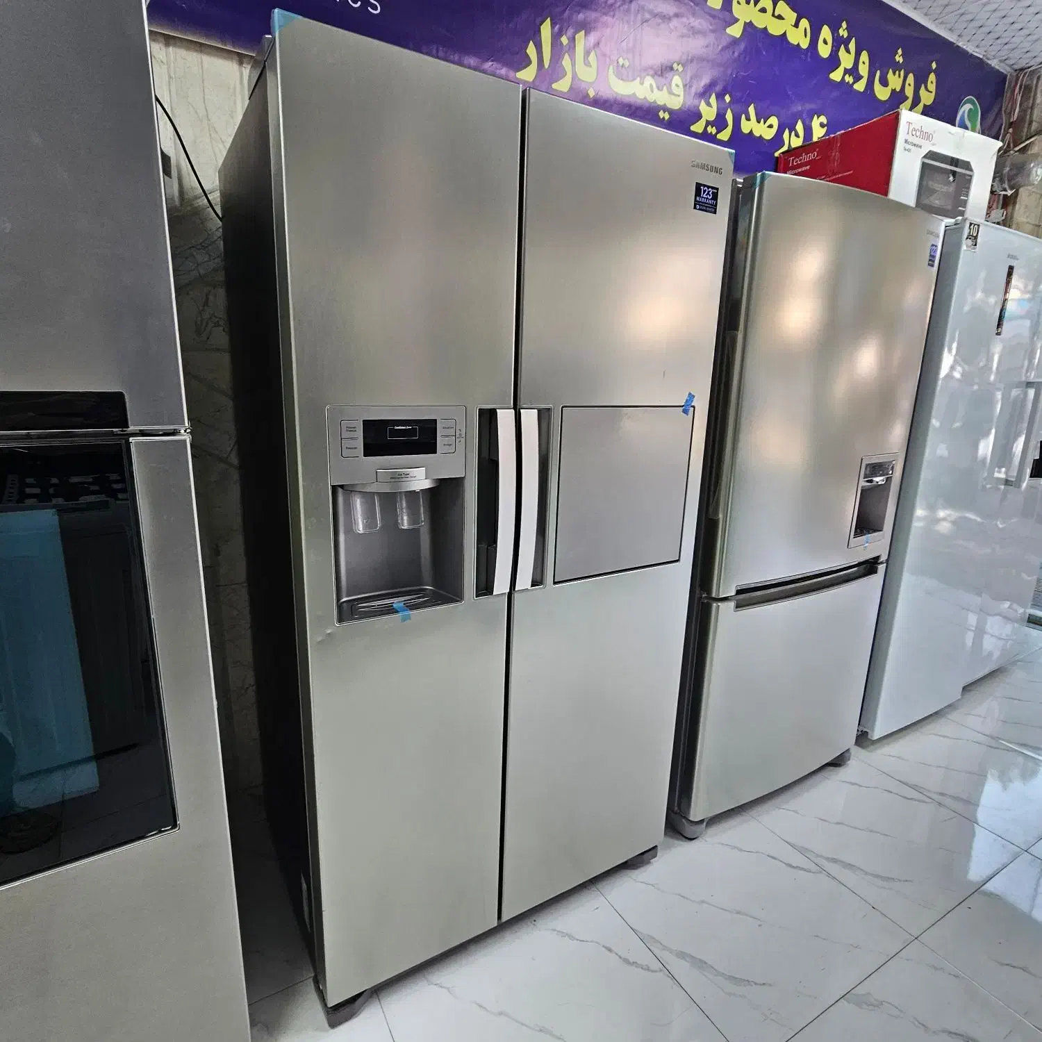 یخچال ساید‌بای‌ساید نمایشگاهی و استوک زیر قیمت|یخچال و فریزر|مشکین‌دشت, |دیوار
