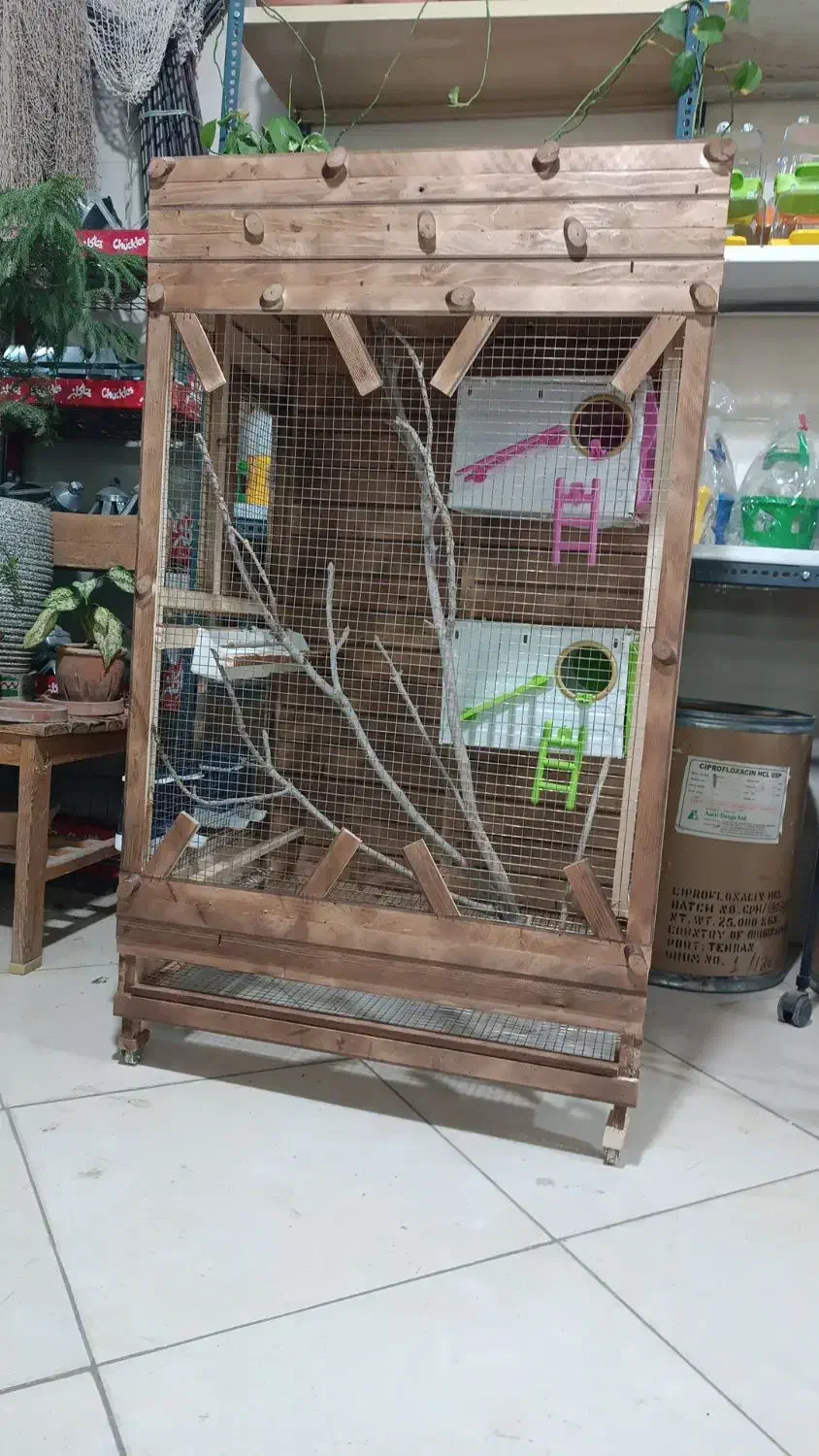 قفس چوبی پرندگان|لوازم جانبی حیوانات|پیشوا, |دیوار