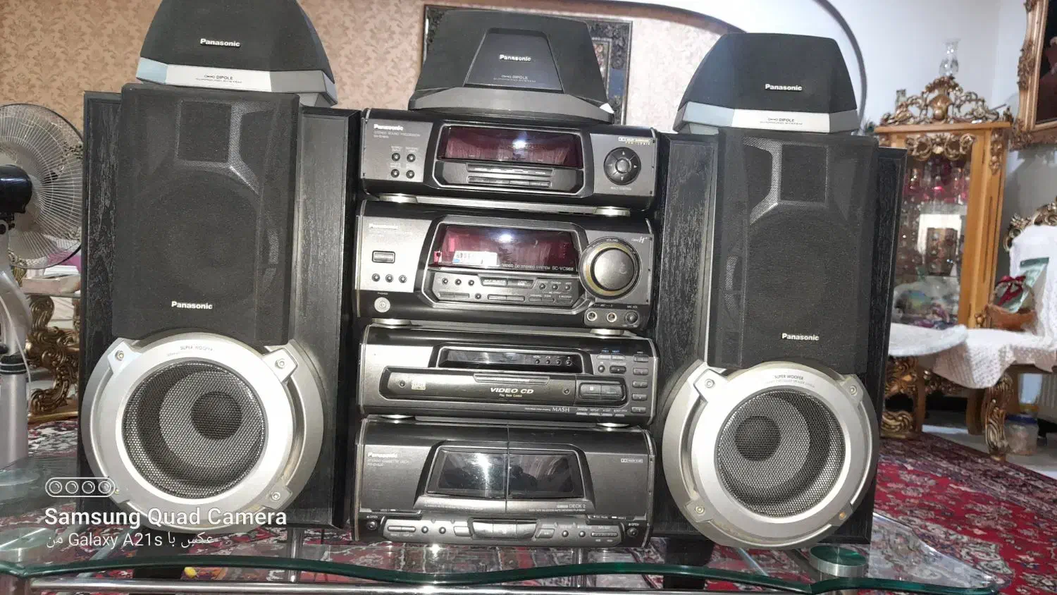 ظبط چهار طبقه پاناسونیک اصل ژاپن|سیستم صوتی خانگی|فردیس, شهرک راه آهن|دیوار