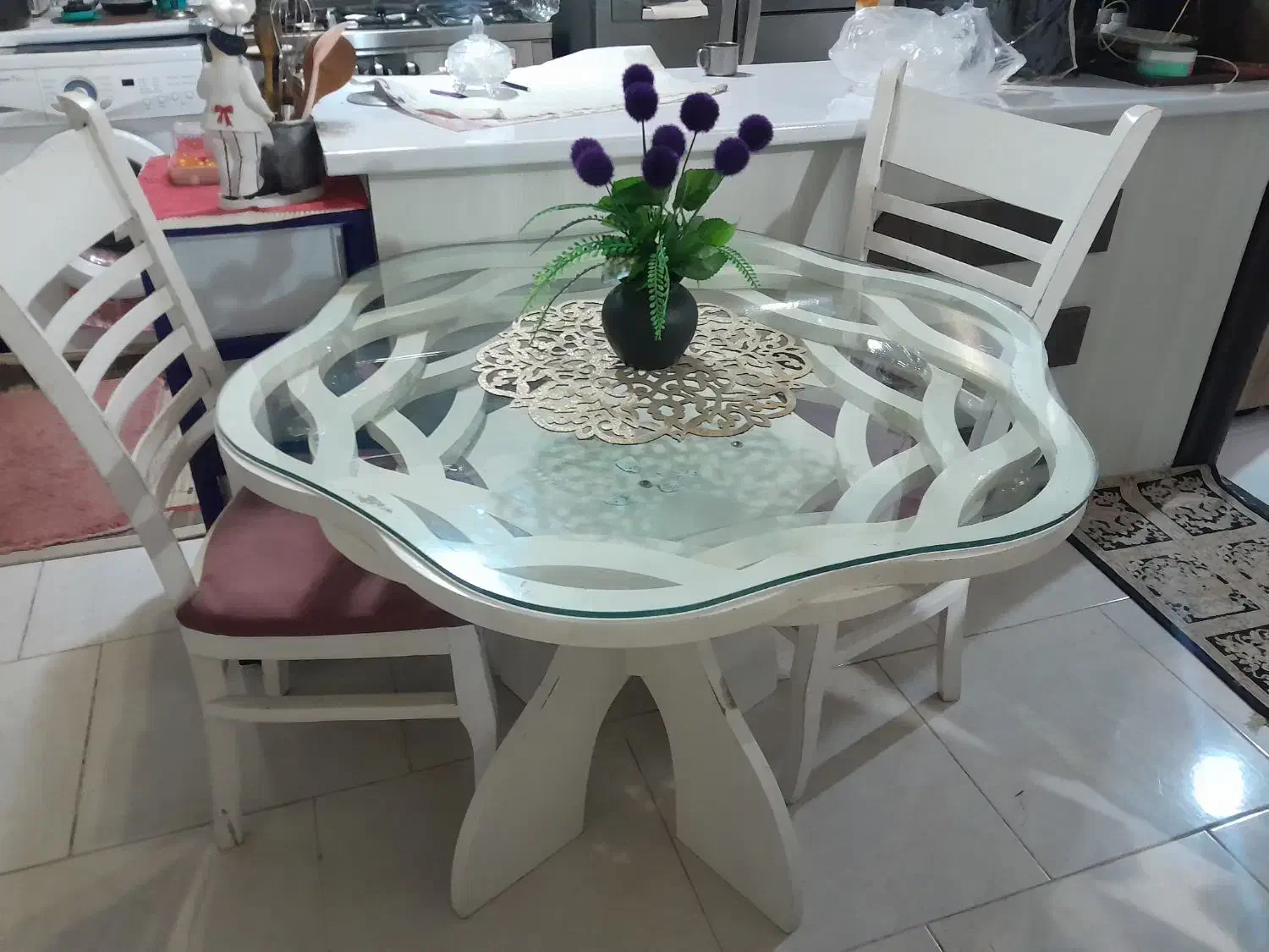 میز ناهار خوری تمیز شیشه ۱۰ میل|میز و صندلی غذاخوری|بومهن, |دیوار