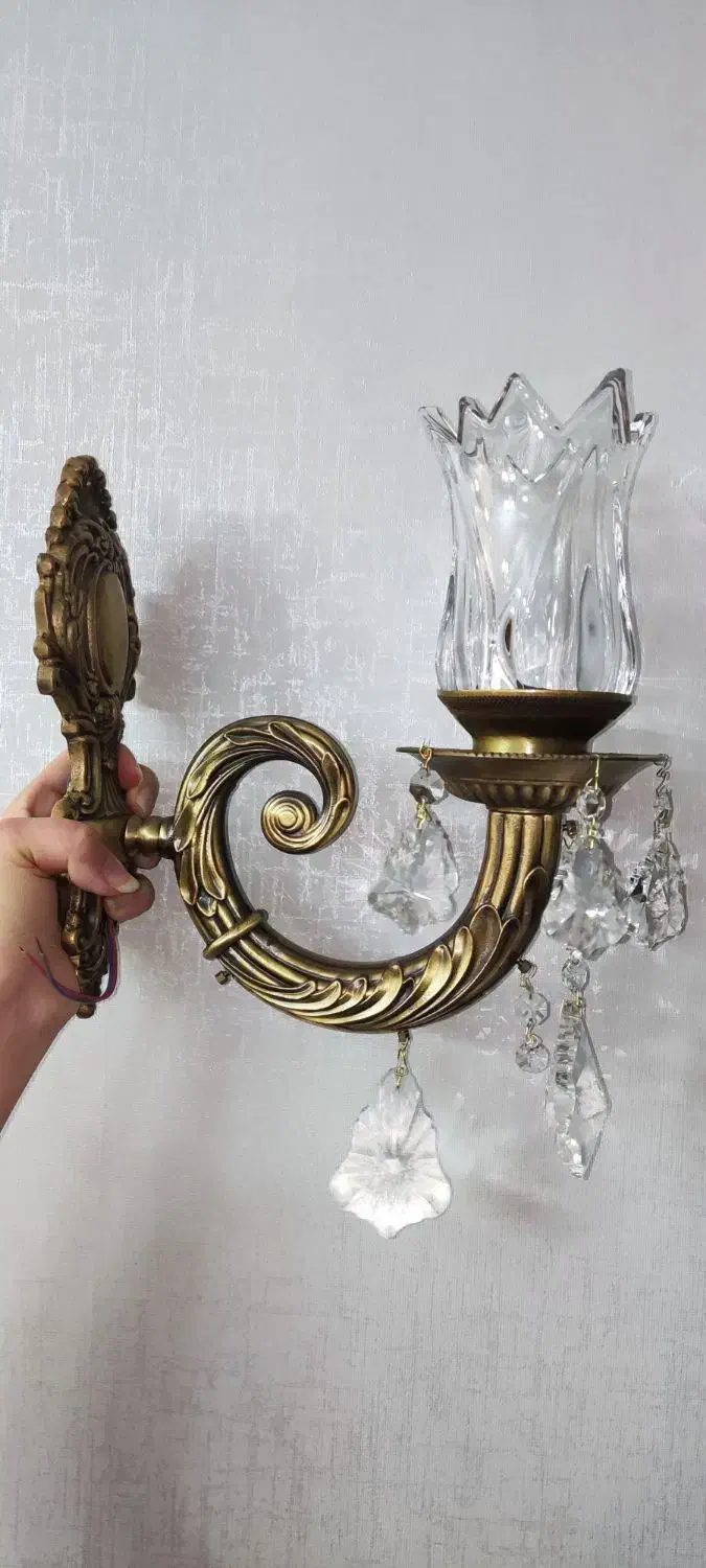 لوستر برنزی ۶ شاخه|لوستر و چراغ آویز|تهران, بهار|دیوار