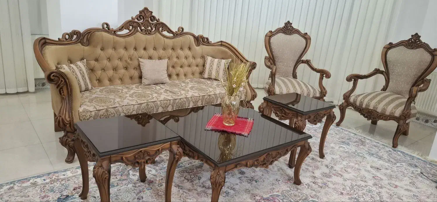 مبل ۸نفره سلطنتی|مبلمان خانگی و میز عسلی|علیآباد کتول, |دیوار