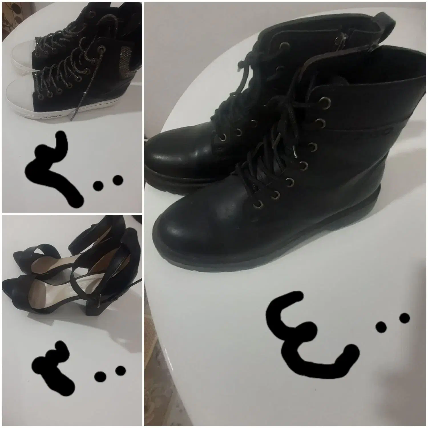 نیم بوت در حد نو|کیف، کفش، کمربند|تاکستان, |دیوار