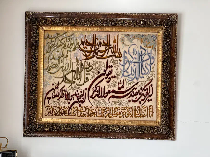 تابلو فرش دستباف تبریز همراه باقاب نفیس|تابلو فرش|تهران, صادقیه|دیوار