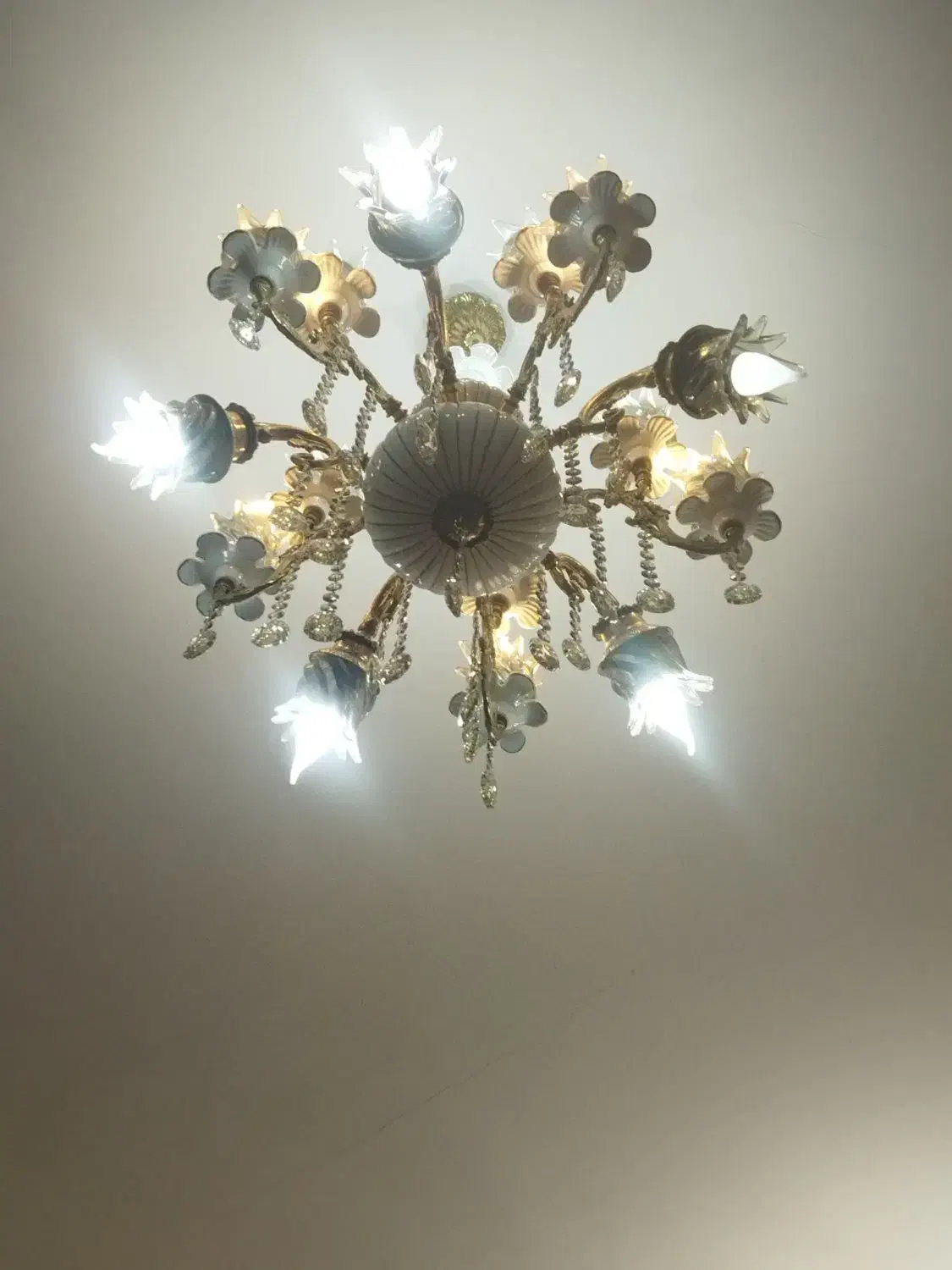 لوستر شکیل برنزو سرامیک|لوستر و چراغ آویز|زنجان, |دیوار