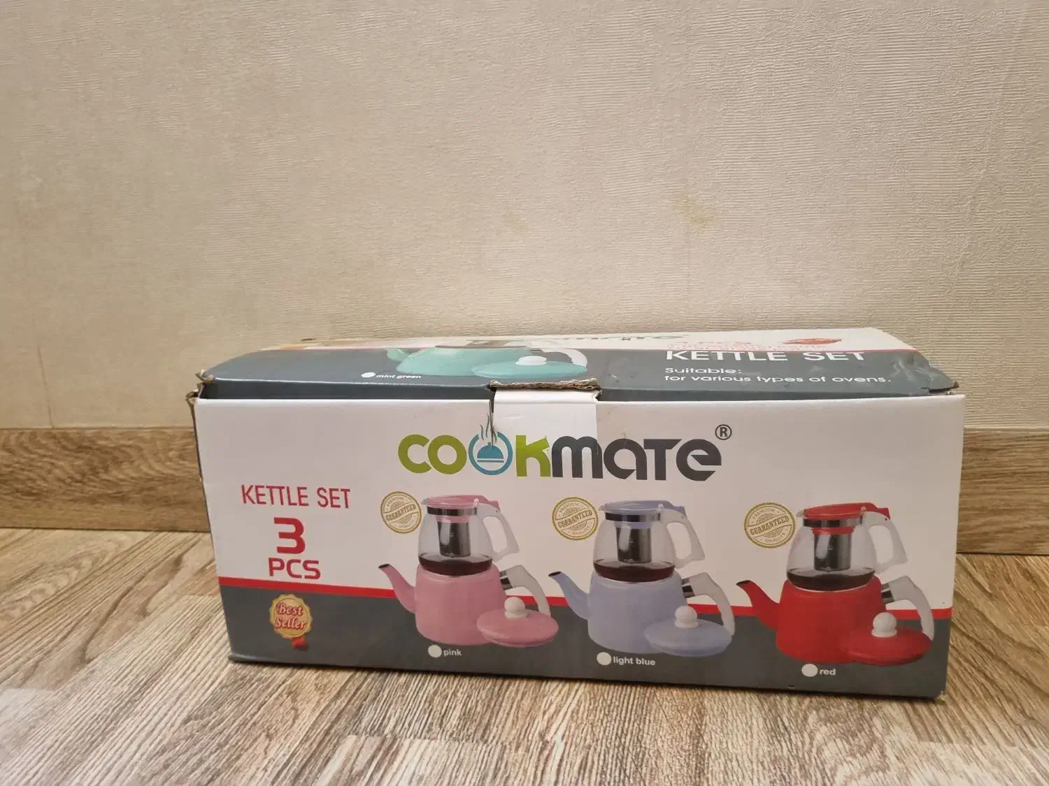 کتری و قوری لعاب کوک میت(صورتی)|قوری، کتری، قهوهساز دستی|مشکیندشت, |دیوار