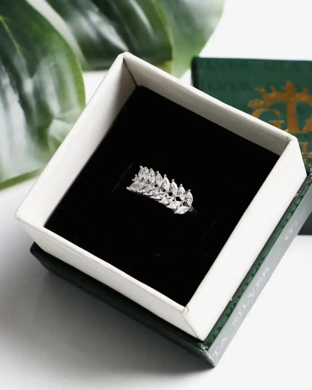 انگشتر جواهری طرح گندمی با ضمانت|بدلیجات|شهرضا, |دیوار