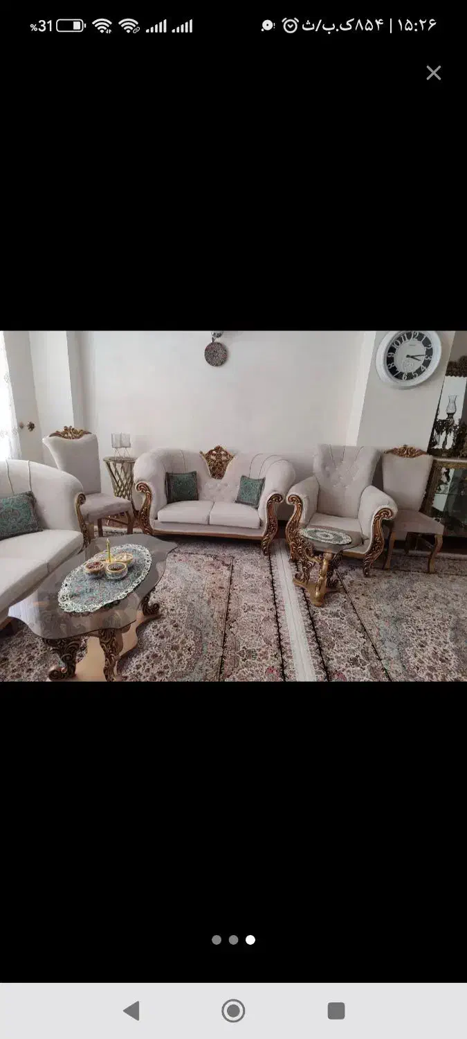 یک دست مبل با جلو مبلی و نهارخوری ست|مبلمان خانگی و میز عسلی|سقز, |دیوار