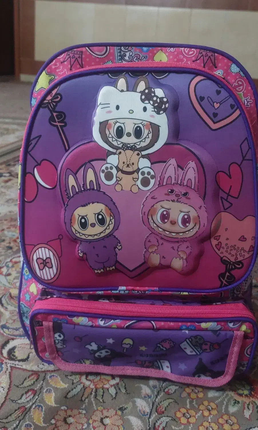 کیف مدرسه طرح لبوبو و فلاکس دو طرح|کیف، کفش، کمربند|مسجد سلیمان, |دیوار