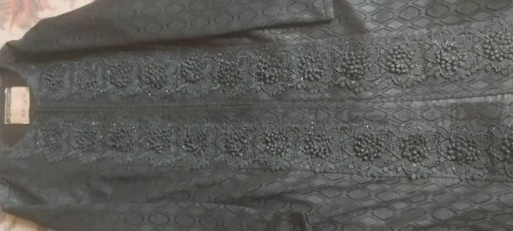 مانتومشکی مجلسی کارشده درحدنو|لباس|تبریز, |دیوار