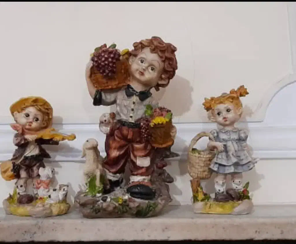 سه مجسمه ی خارجی قدیمی|مجسمه، تندیس، ماکت|کرج, برغان|دیوار