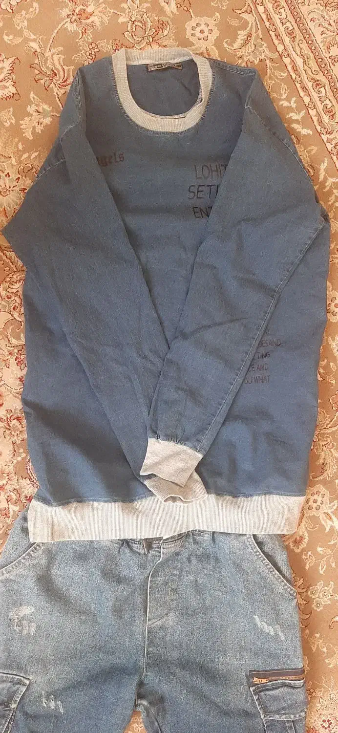 ست جین شیش جیب و تیشرت|لباس|تهران, شهرک آسمان|دیوار