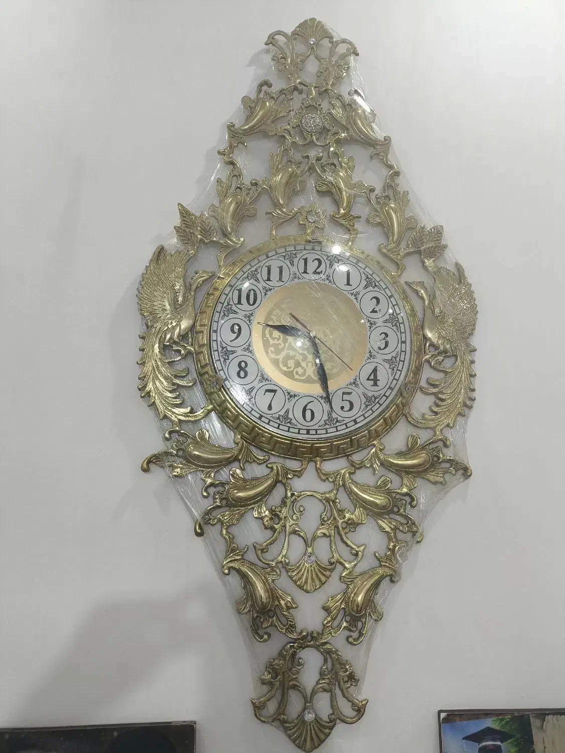 ساعت برنزی طاووس بزرگ ( نو )|ساعت دیواری و تزئینی|مهاجران, |دیوار