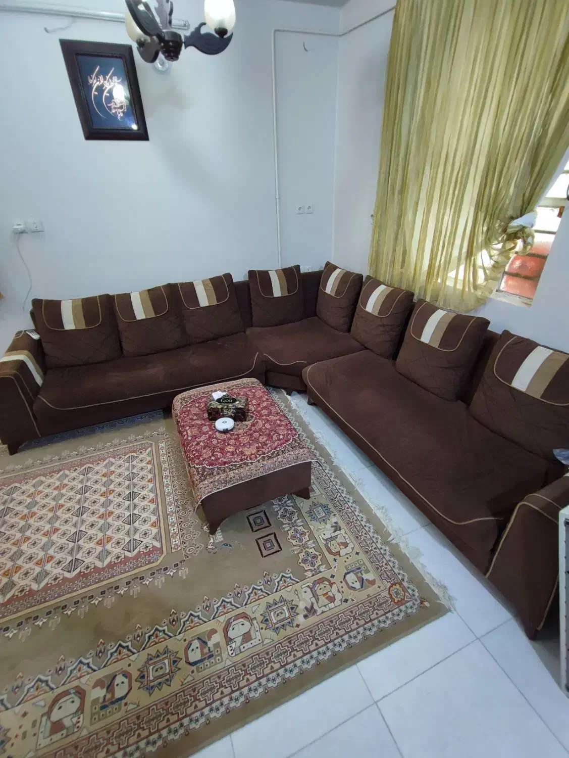 مبل ۷نفره (L) راحتی|مبلمان خانگی و میز عسلی|آبادان, |دیوار